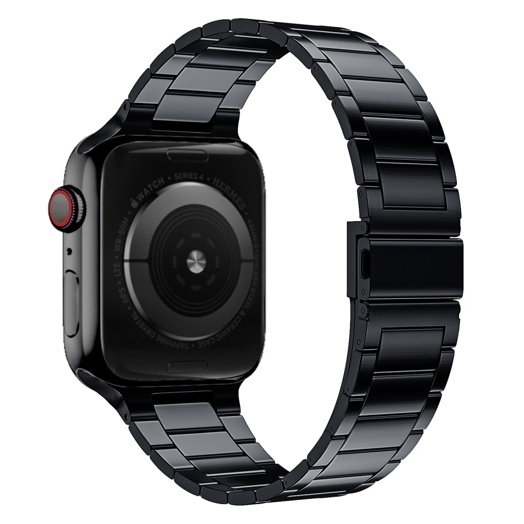 Black Slim Stainless Steel Band for Apple Watch