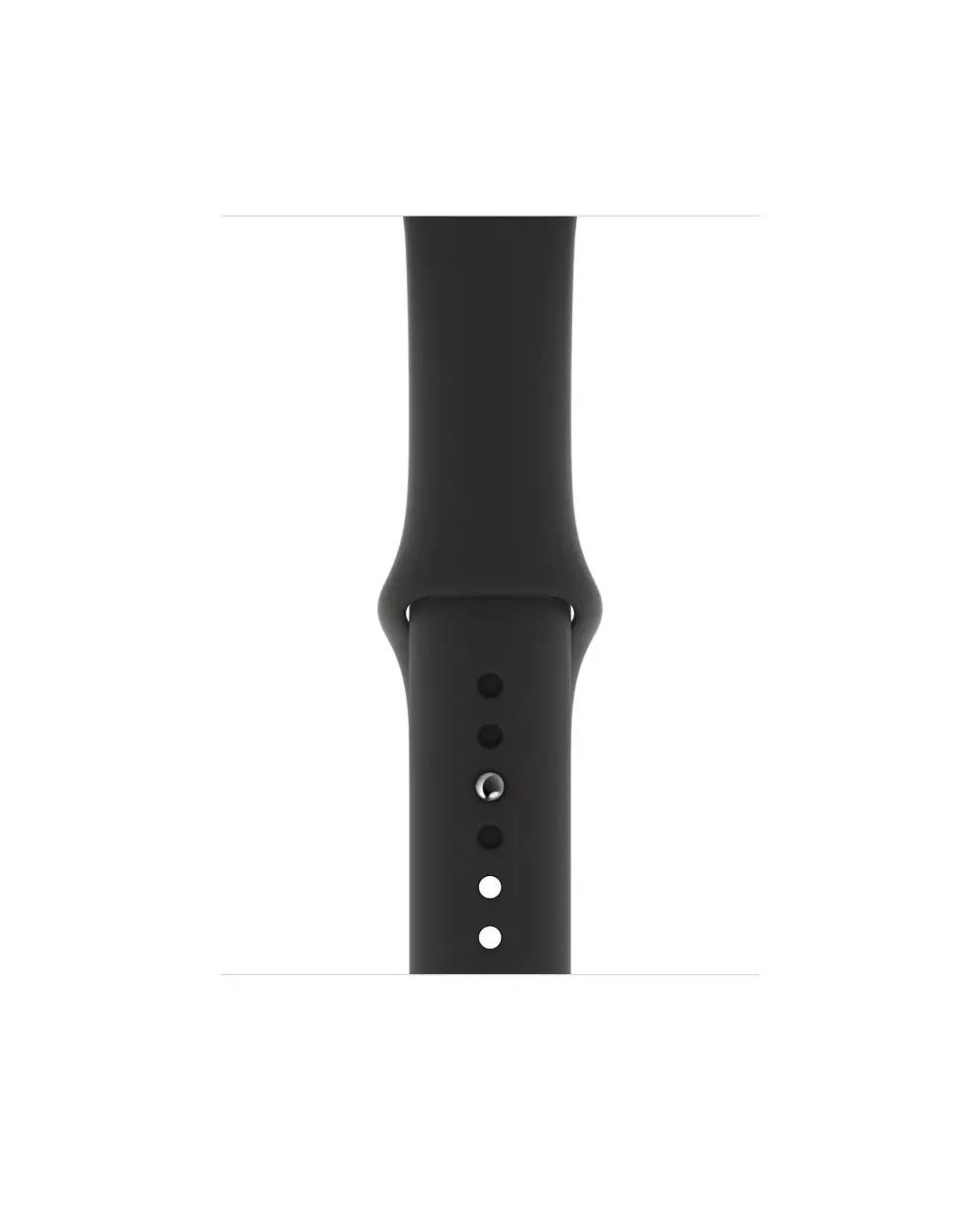 Black silicone sport band for smartwatch with button details