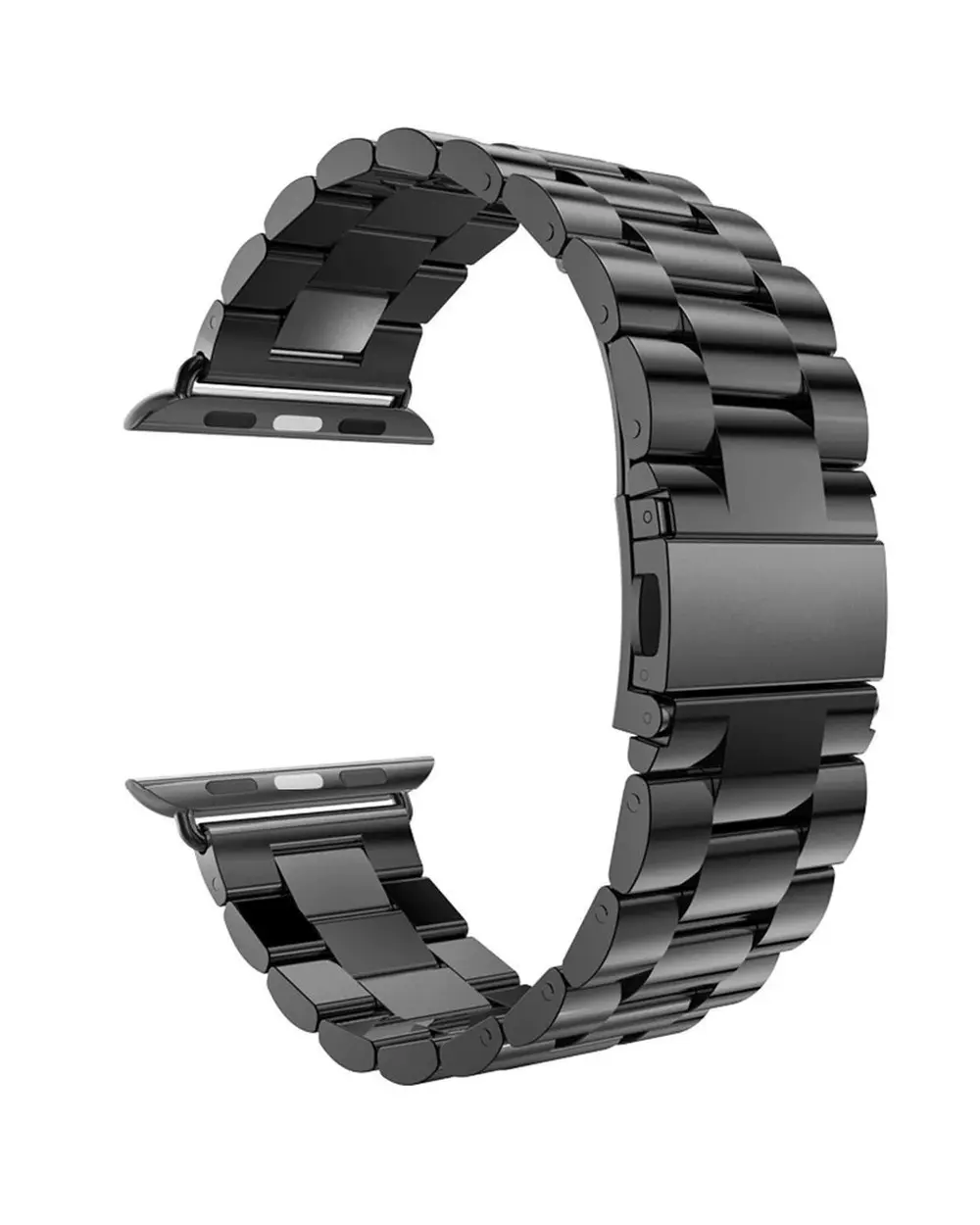 Black stainless steel metal band for Apple Watch replacement strap