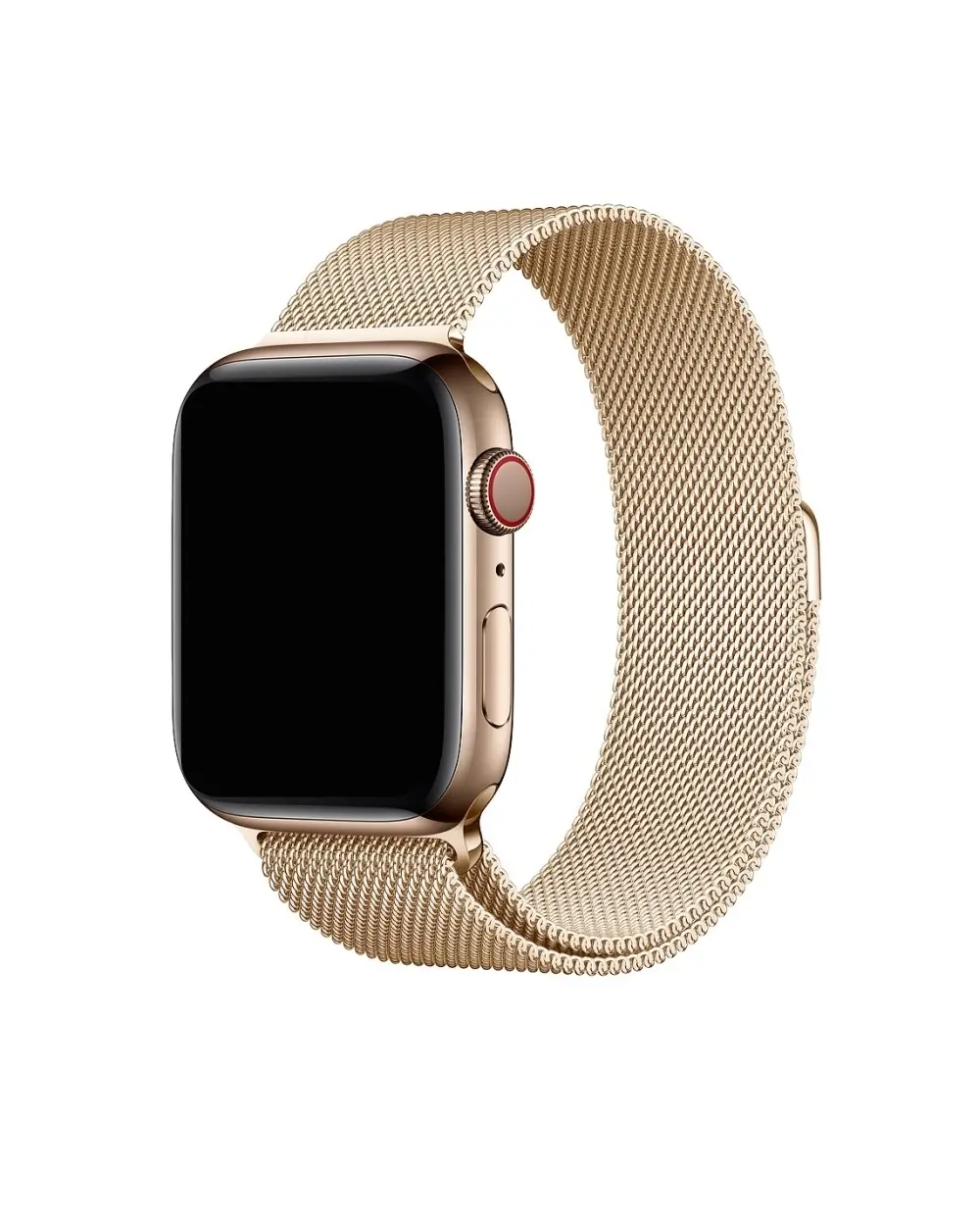 Gold stainless steel Milanese loop band for Apple Watch smartwatch