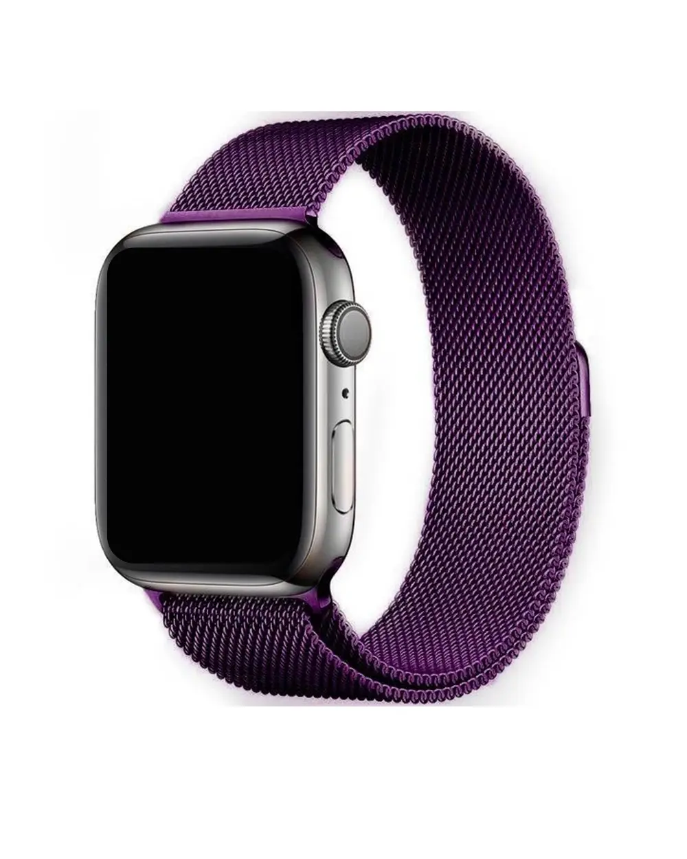 Purple Milanese Loop stainless steel mesh smartwatch band for Apple Watch