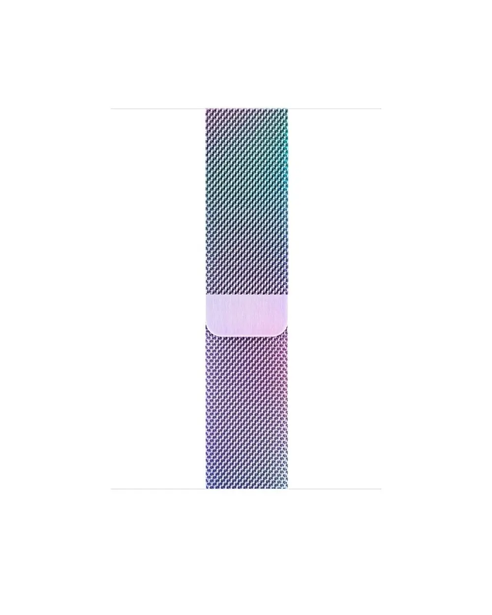 Purple blue Milanese loop smartwatch band with woven mesh pattern design