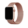 Rose gold Milanese loop mesh band smartwatch with digital display