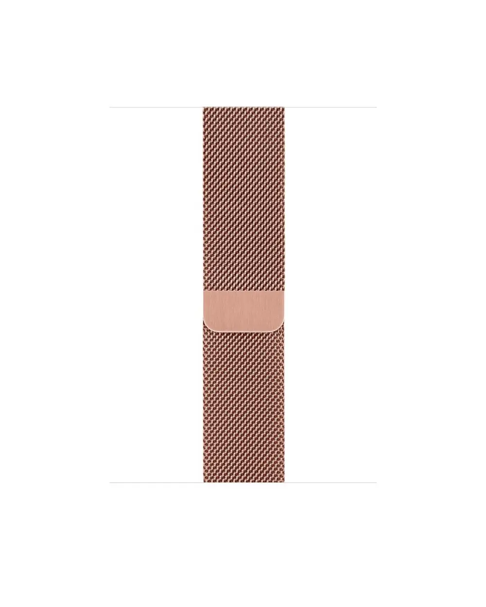 Rose gold Milanese loop smartwatch band with magnetic closure