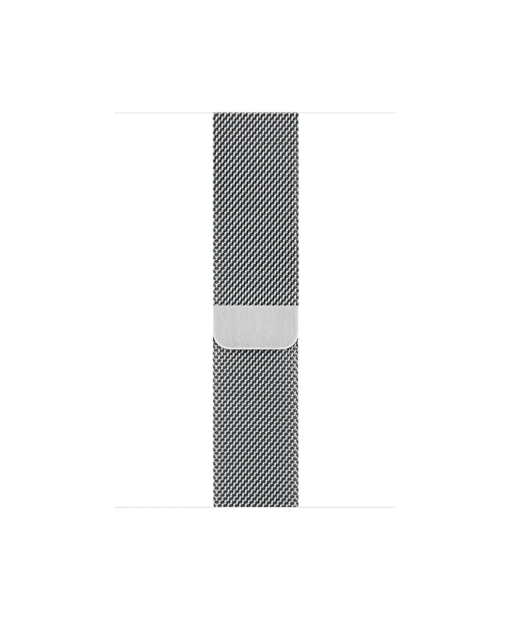 Silver Milanese loop mesh watch band with stainless steel magnetic closure