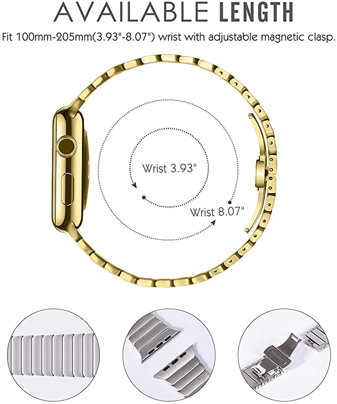 Gold Link Bracelet for Apple Watch - Image 2