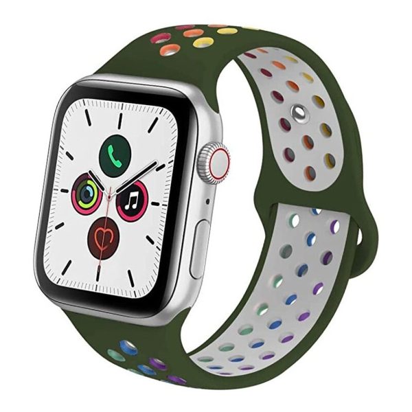 Army Green/Rainbow Pride Sport Band Active for Apple Watch