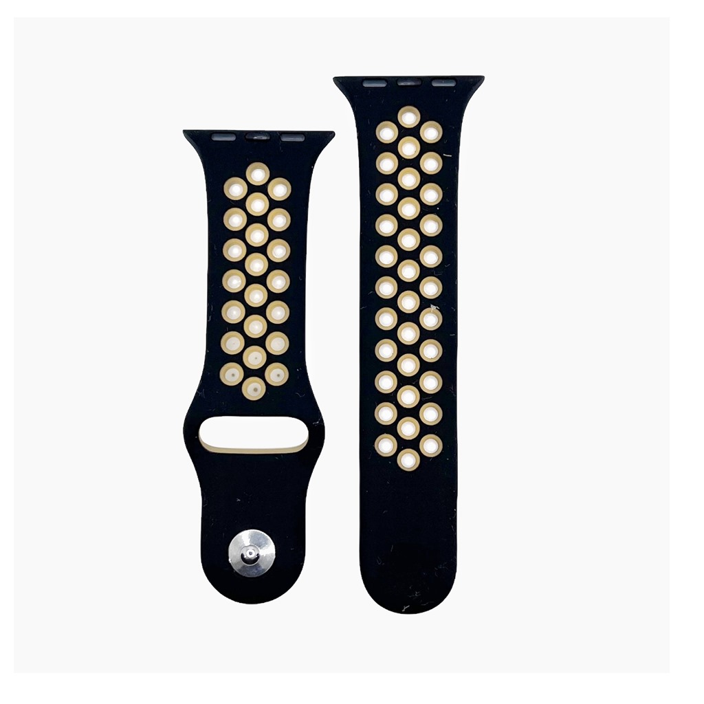 Black/Yellow Luminous Glow in the Dark Sport Band Active for Apple Watch