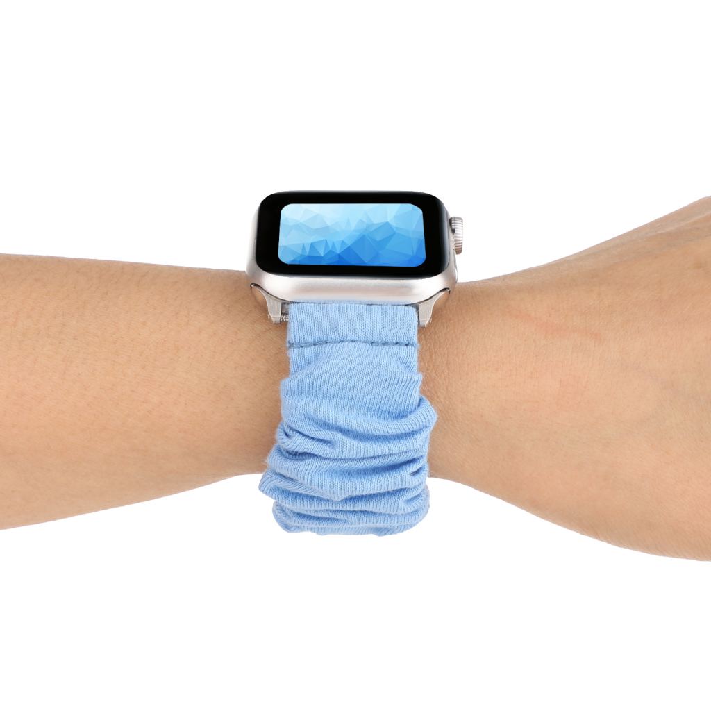 Blue Largoon Scrunchie Loop Band for Apple Watch - Image 3