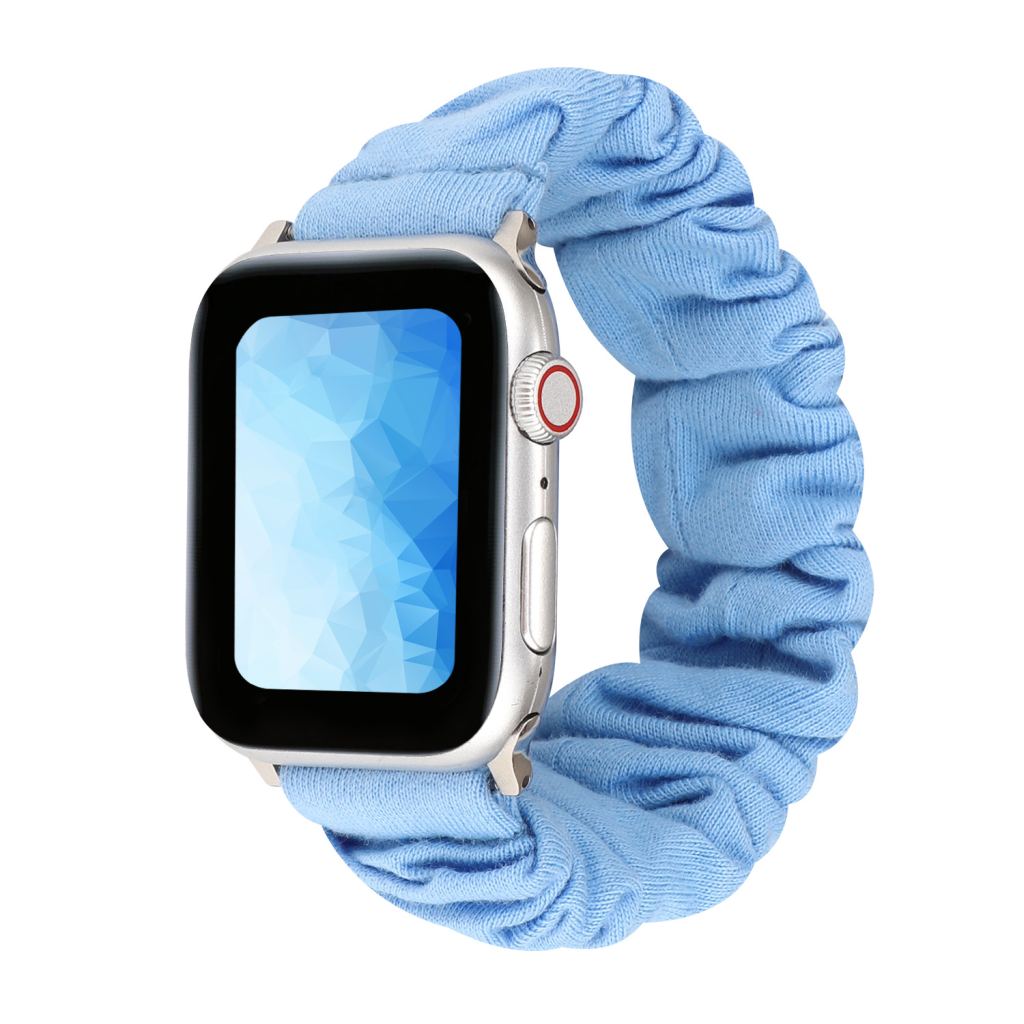 Blue Largoon Scrunchie Loop Band for Apple Watch