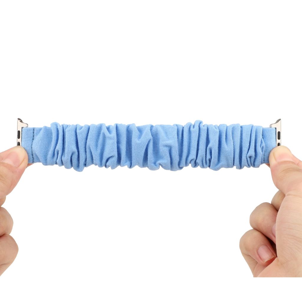 Blue Largoon Scrunchie Loop Band for Apple Watch - Image 2