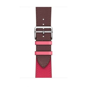 Alternative view of Bordeaux/Rose Extrême/Rose Azalée Single Tour Leather for Apple Watch