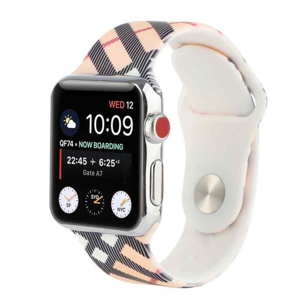 Burberry Inspired Printed Sport Band for Apple Watch