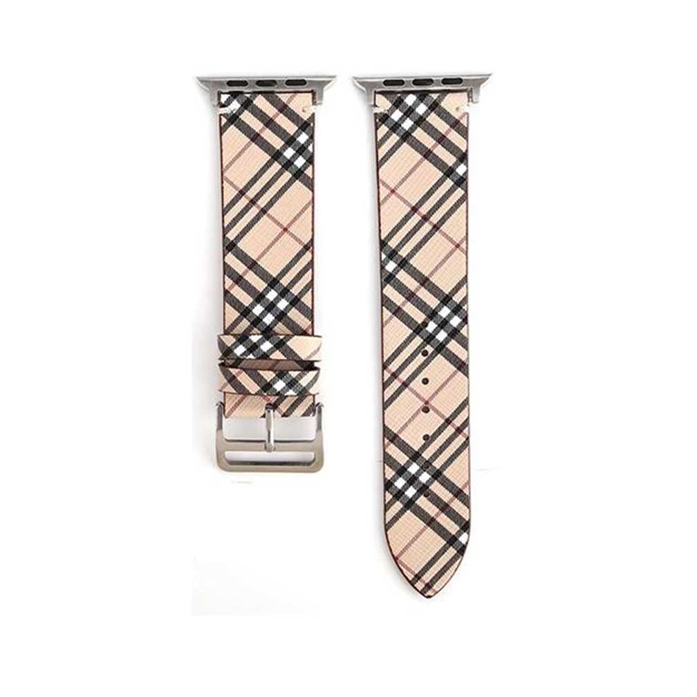 Burberry Check Inspired Leather Band for Apple Watch - Image 3