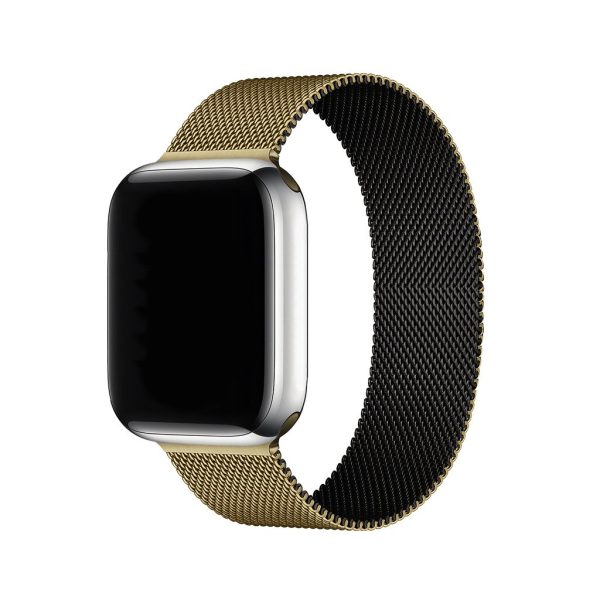 Duo Gold Black Milanese Loop For Apple Watch