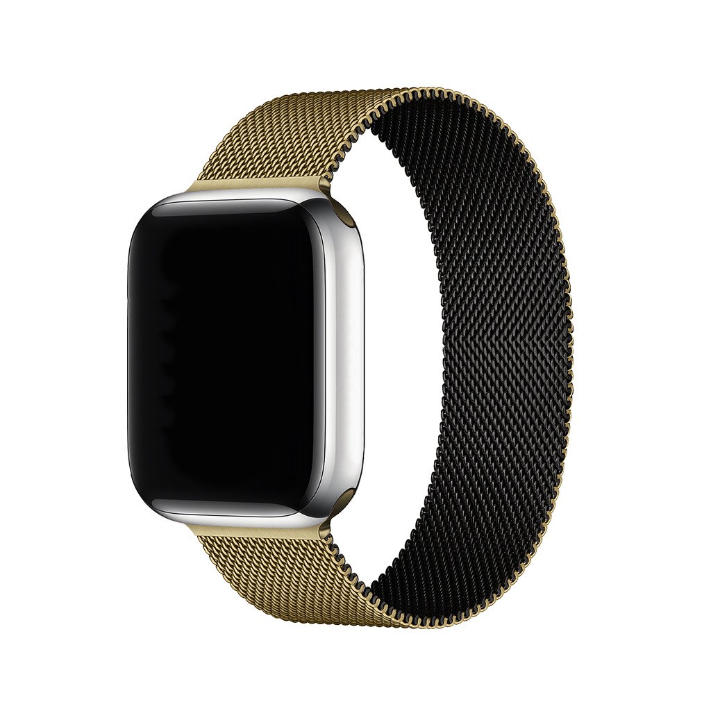 Duo Gold Black Milanese Loop For Apple Watch