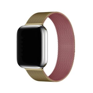 Duo Gold Pink Milanese Loop For Apple Watch
