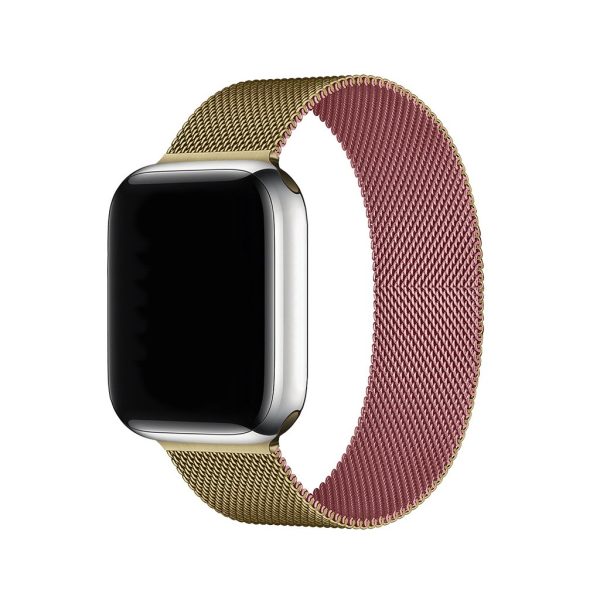 Duo Gold Pink Milanese Loop For Apple Watch