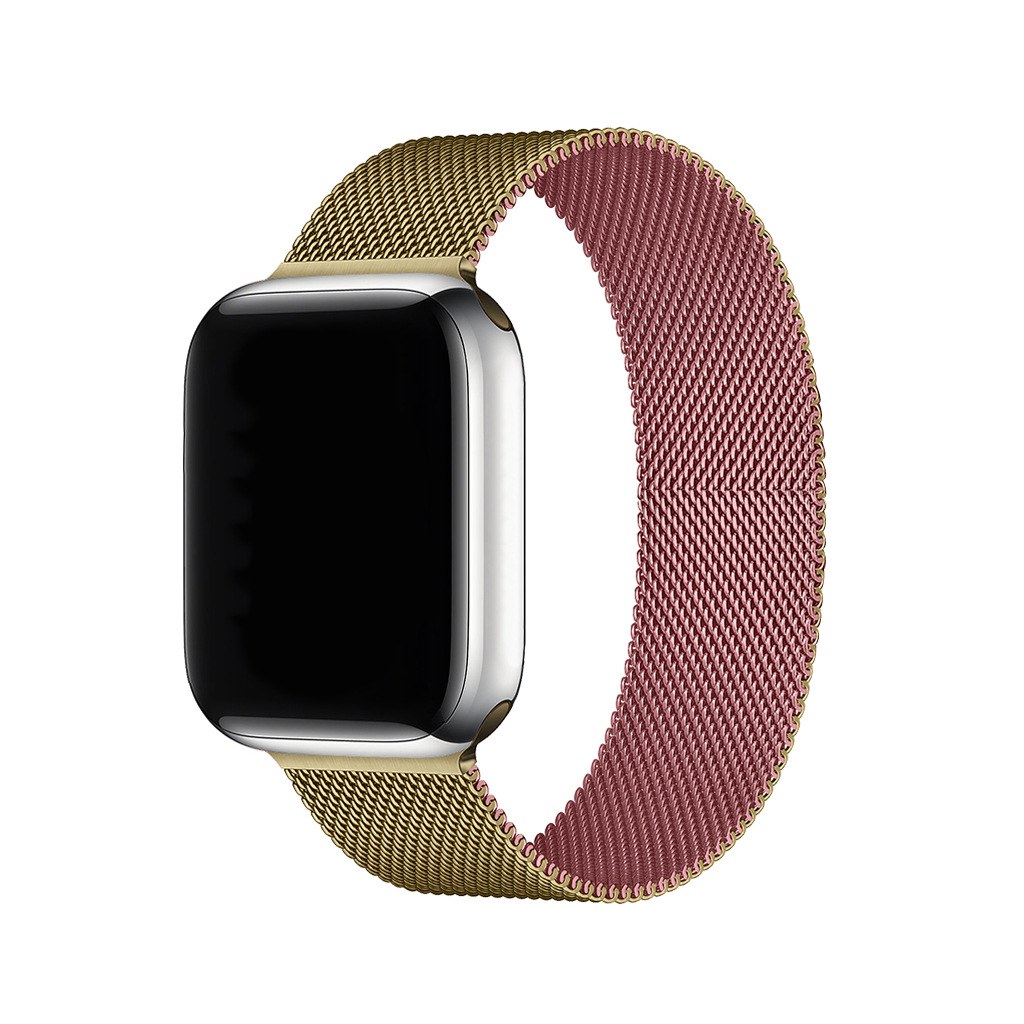 Duo Gold Pink Milanese Loop For Apple Watch