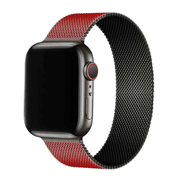 Duo Red Black Milanese Loop for Apple Watch