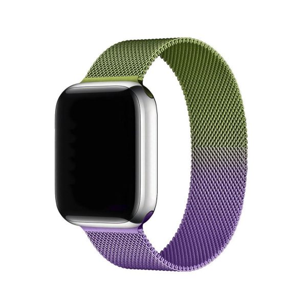 Gradient Green Purple Milanese Loop For Apple Watch