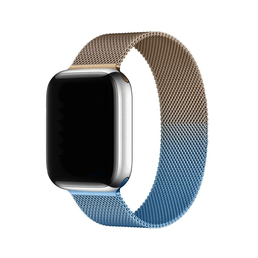Gradient Retro Gold Blue Milanese Loop For Apple Watch