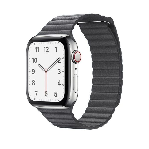 Grey Leather Loop for Apple Watch