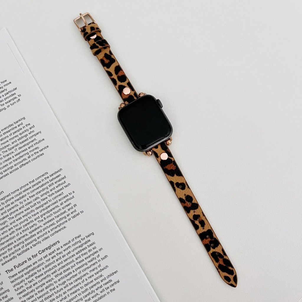 Hermione Leather Band for Apple Watch in Leopard