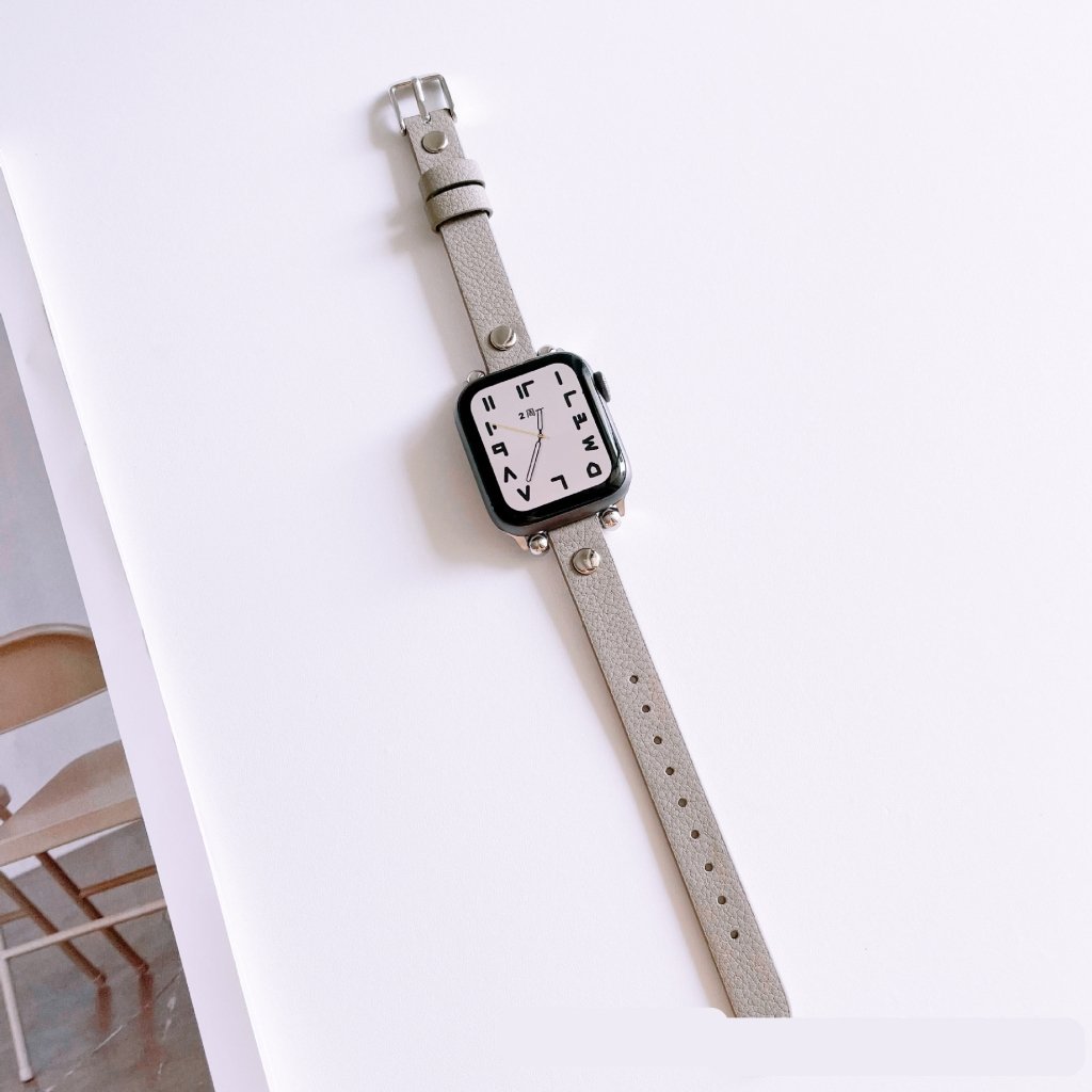 Hermione Leather Band for Apple Watch in Light Grey