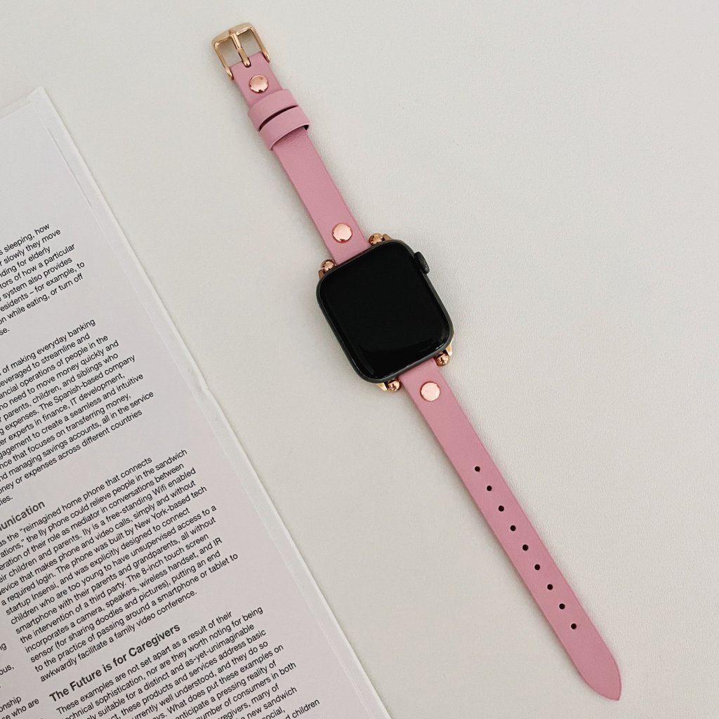 Hermione Leather Band for Apple Watch in Pink