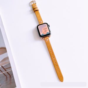 Hermione Leather Band for Apple Watch in Saddle Brown