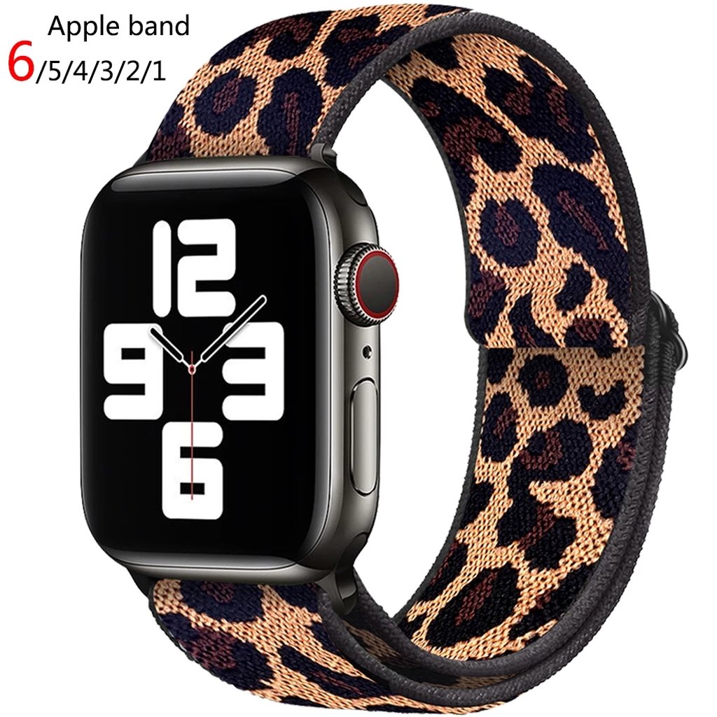 Leopard Print Elastic Loop for Apple Watch
