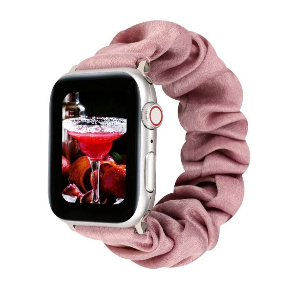 Light Pink Shimmer Scrunchie Loop Band for Apple Watch
