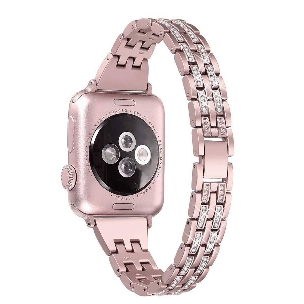 Manhattan Bracelet Rose Pink Stainless Steel Band for Apple Watch - Image 2