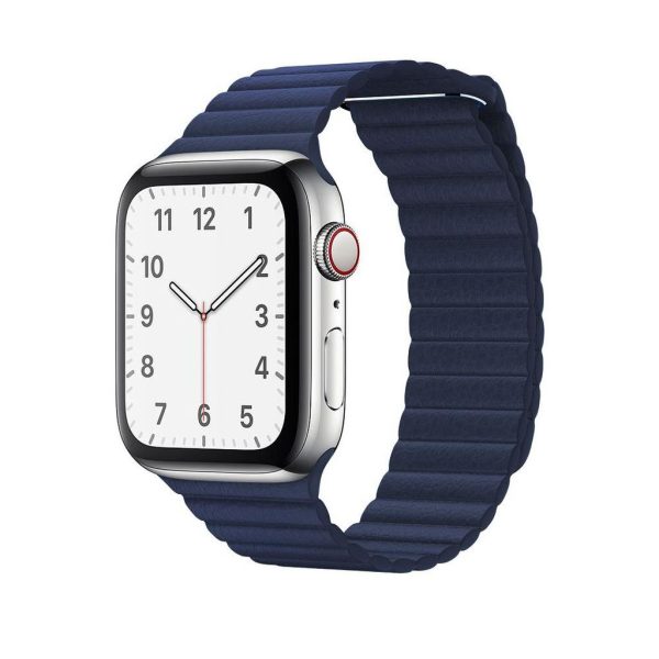 Midnight Blue Leather Loop for Apple Watch