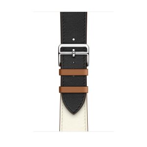 Alternative view of Noir/Blanc/Gold Single Tour Leather for Apple Watch