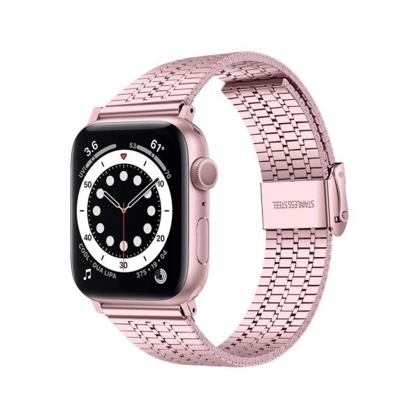 Pink Rose Matrix Stainless Steel Band for Apple Watch