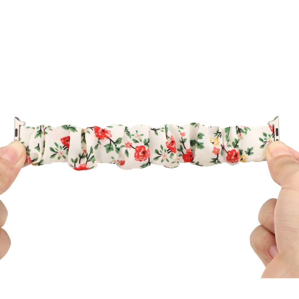 Rose Floral Scrunchie Loop Band for Apple Watch - Image 2