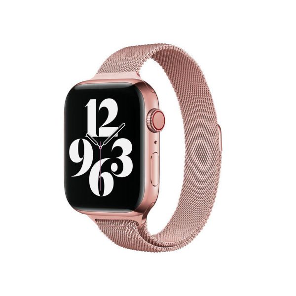 Rose Pink Aurora Slim Milanese Band for Apple Watch