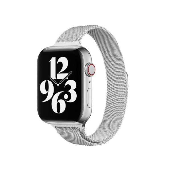 Silver Aurora Slim Milanese Band for Apple Watch