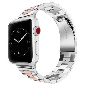 Silver Rose Gold Stainless Steel Band for Apple Watch