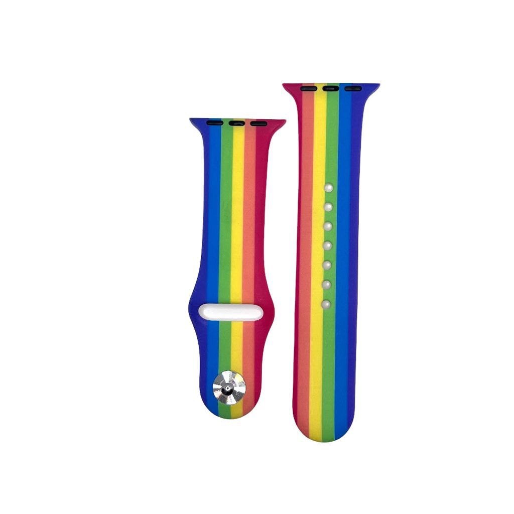 Stripe Rainbow Printed Sport Band for Apple Watch