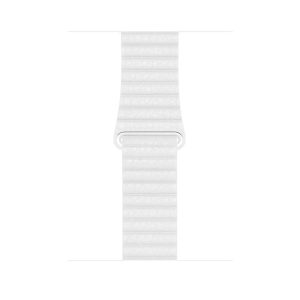 Alternative view of White Leather Loop for Apple Watch