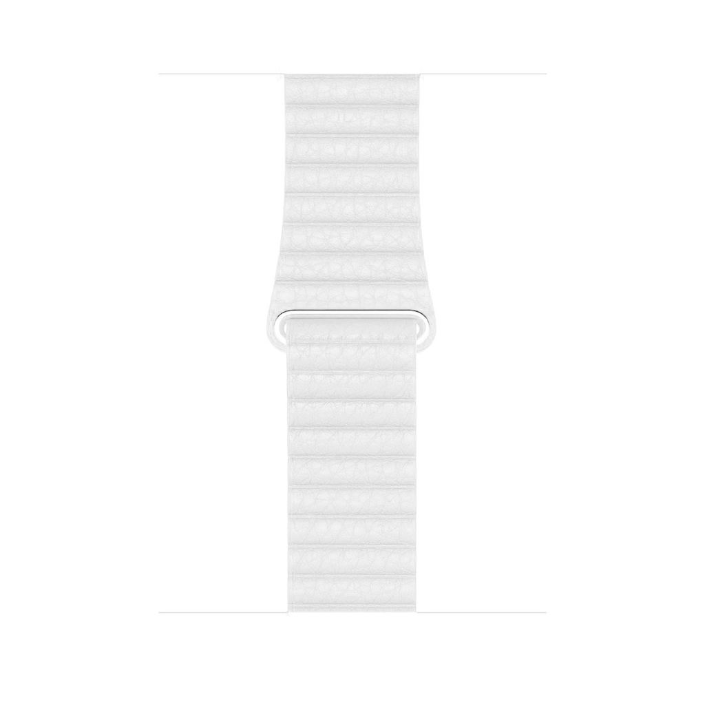 White Leather Loop for Apple Watch