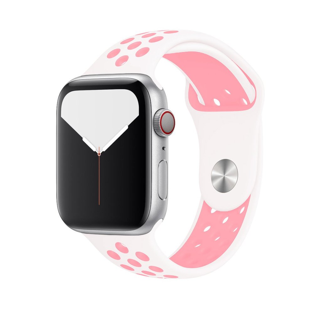 White/Light Pink Sport Band Active for Apple Watch
