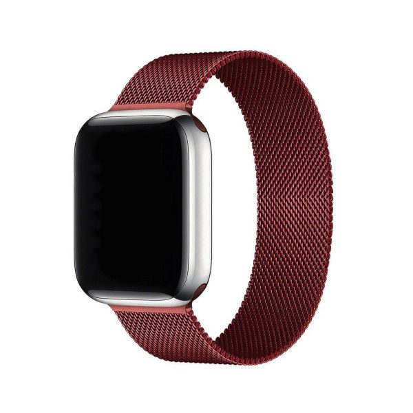 Wine Red Milanese Loop For Apple Watch