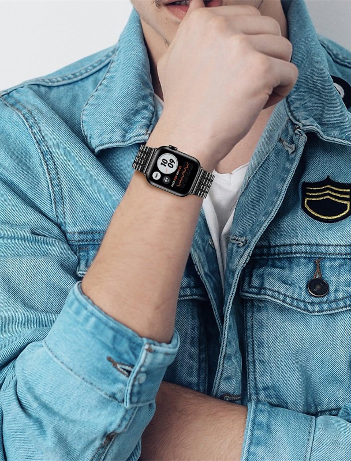 Black Matrix Stainless Steel Band for Apple Watch - Image 3