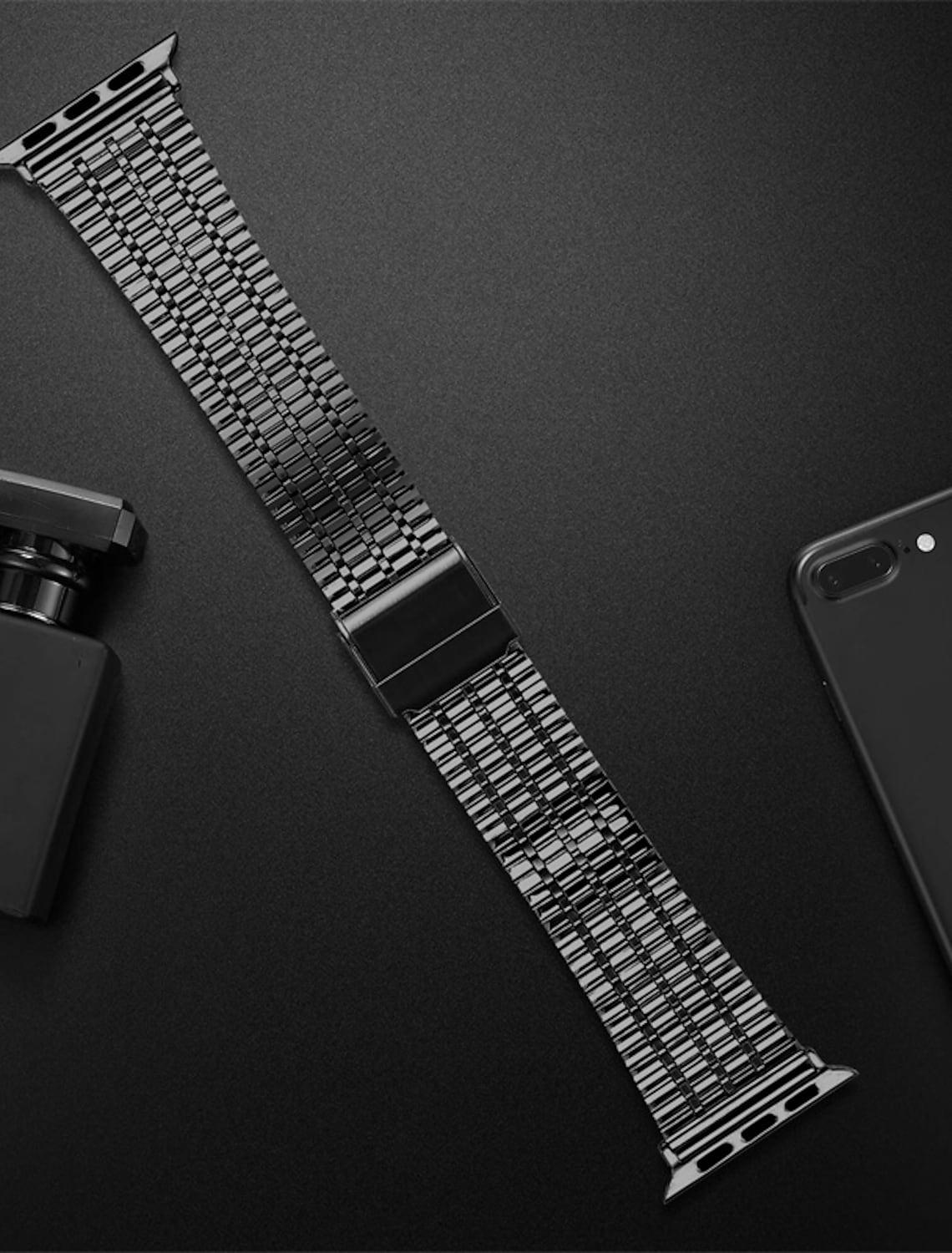 Black Matrix Stainless Steel Band for Apple Watch - Image 6