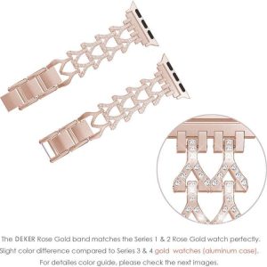 Alternative view of Genevieve Bracelet Band For Apple Watch - Rose Gold