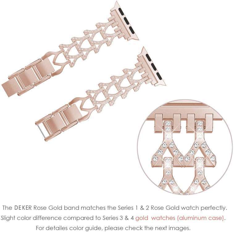 Genevieve Bracelet Band For Apple Watch - Rose Gold